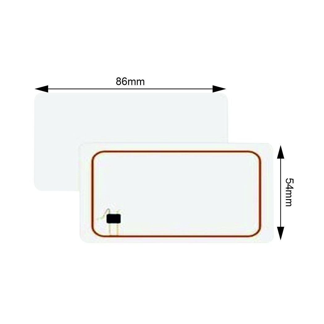 Dual Frequency RFID Card 125khz EM4100 and 13.56Mhz MIFARE Classic 1K White PVC Pack of 10 