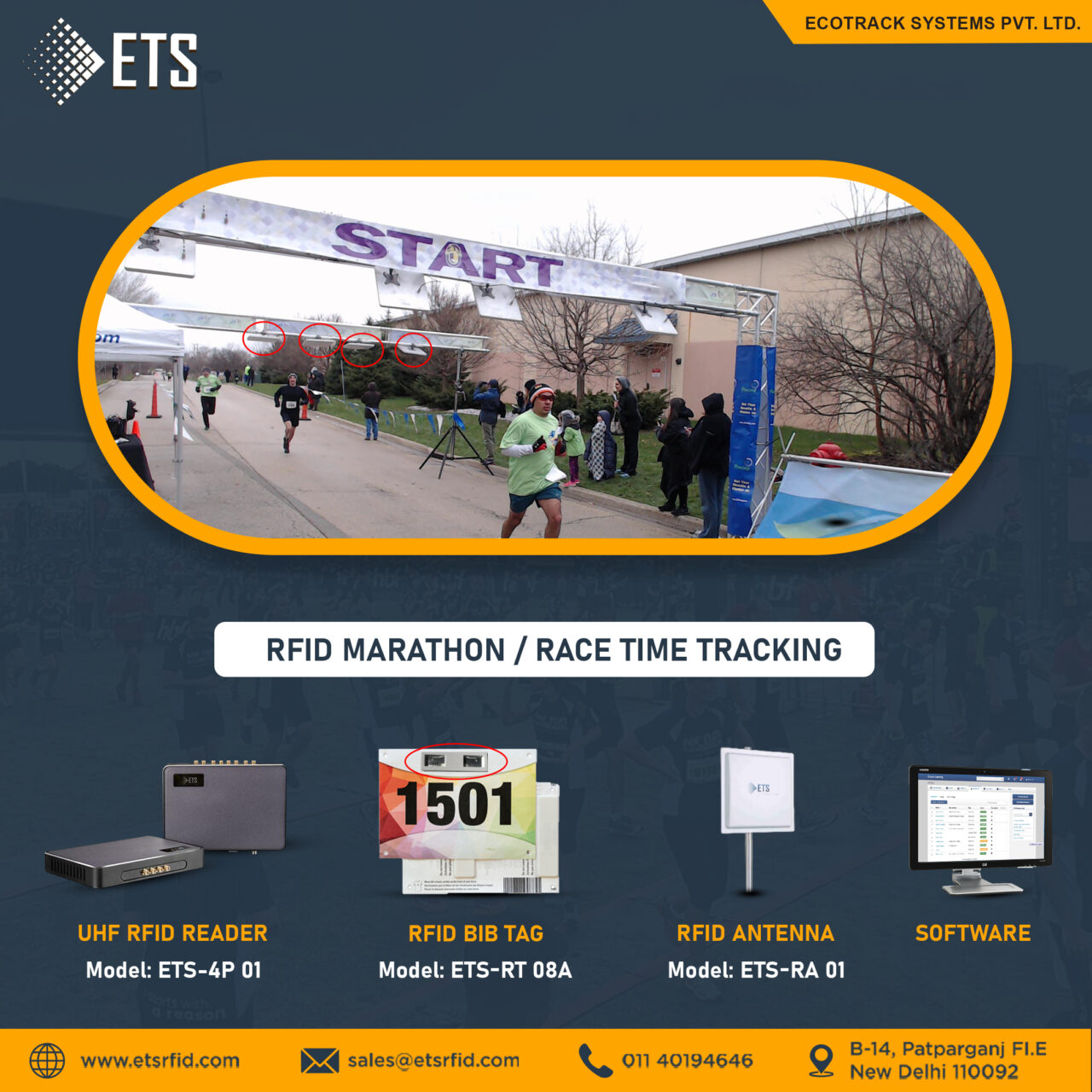RFID Big Marathon Tags, RFID Marathon Race Time Tracking Manufacturers